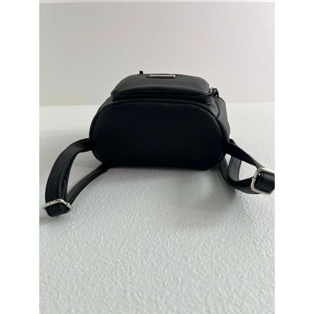 Rosetti Black Tinley Faux Leather Mini Backpack OS Goth School Casual Chic